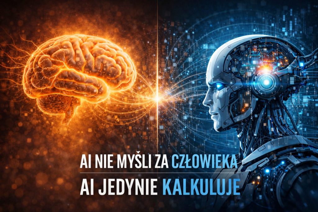 Człowiek i sztuczna inteligencja jako współpracujące systemy poznawcze, AI nie zastępuje myślenia człowieka, lecz zmienia jego sposób