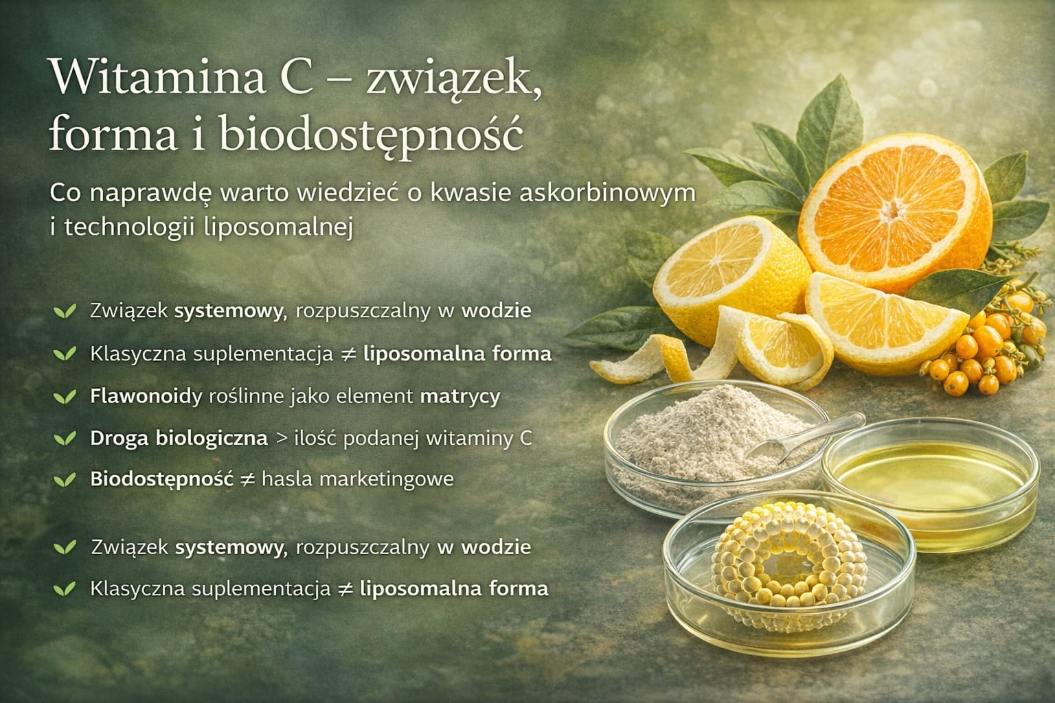 Witamina C w formie liposomalnej – biodostępność i rola flawonoidów roślinnych