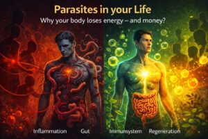 Parasites in the body can cause energy loss, inflammation and gut imbalance while supporting the immune system and regeneration improves health